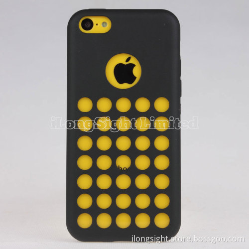 Dots Design Colorful Flexible TPU Case For iPhone 5C